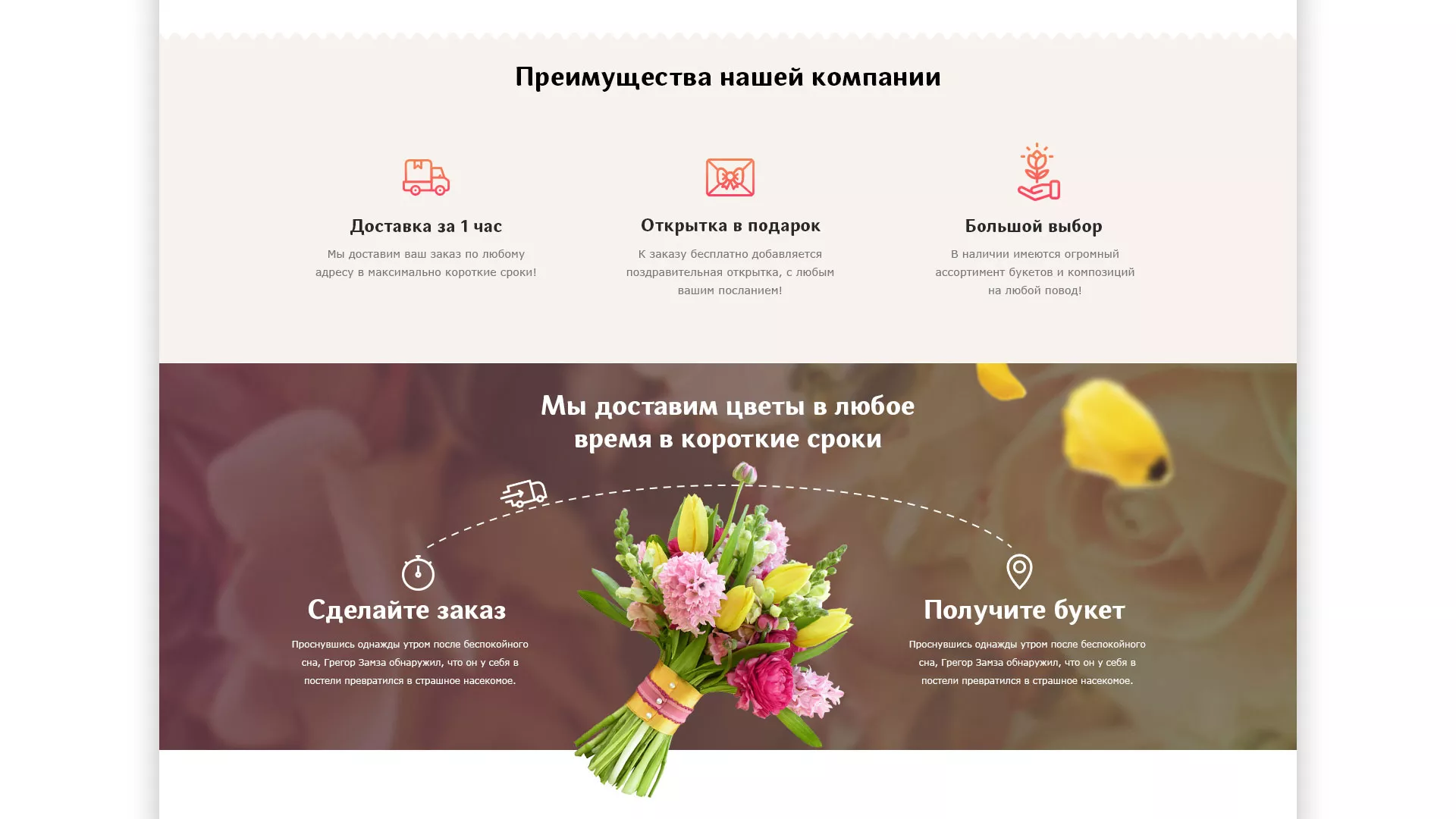 Создание интернет-магазина «Букет-онлайн» по цветам в Железноводске