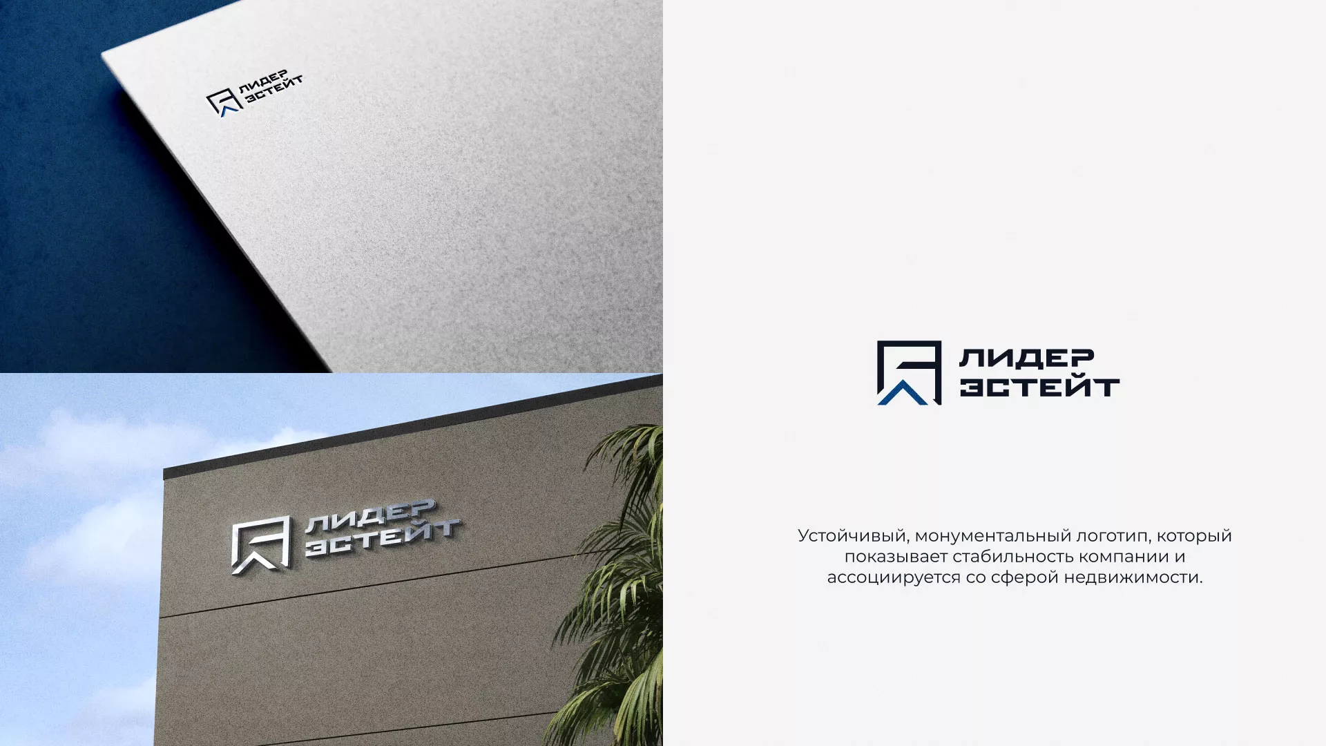 Разработка логотипа агентства недвижимости «Лидер Эстейт» в Железноводске