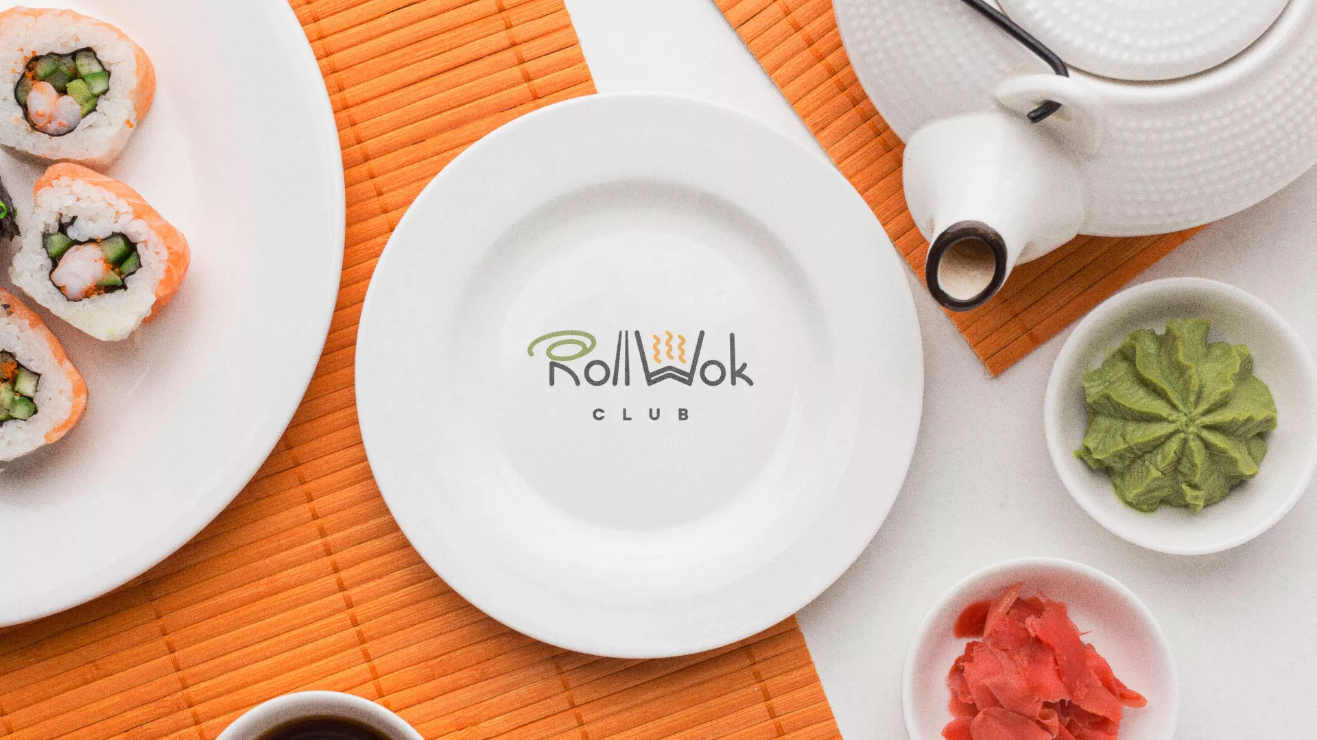 Разработка логотипа и фирменного стиля в Железноводске для суши-бара «Roll Wok Club» Разработка логотипа и фирменного стиля в Железноводске для суши-бара «Roll Wok Club»